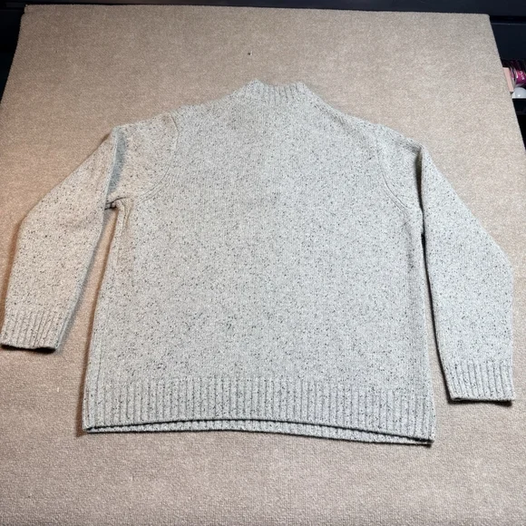UNTUCKit Sweater Mens 2XL Gray Lambswool Mock Neck Button Henley Pullover EUC - Picture 13 of 13